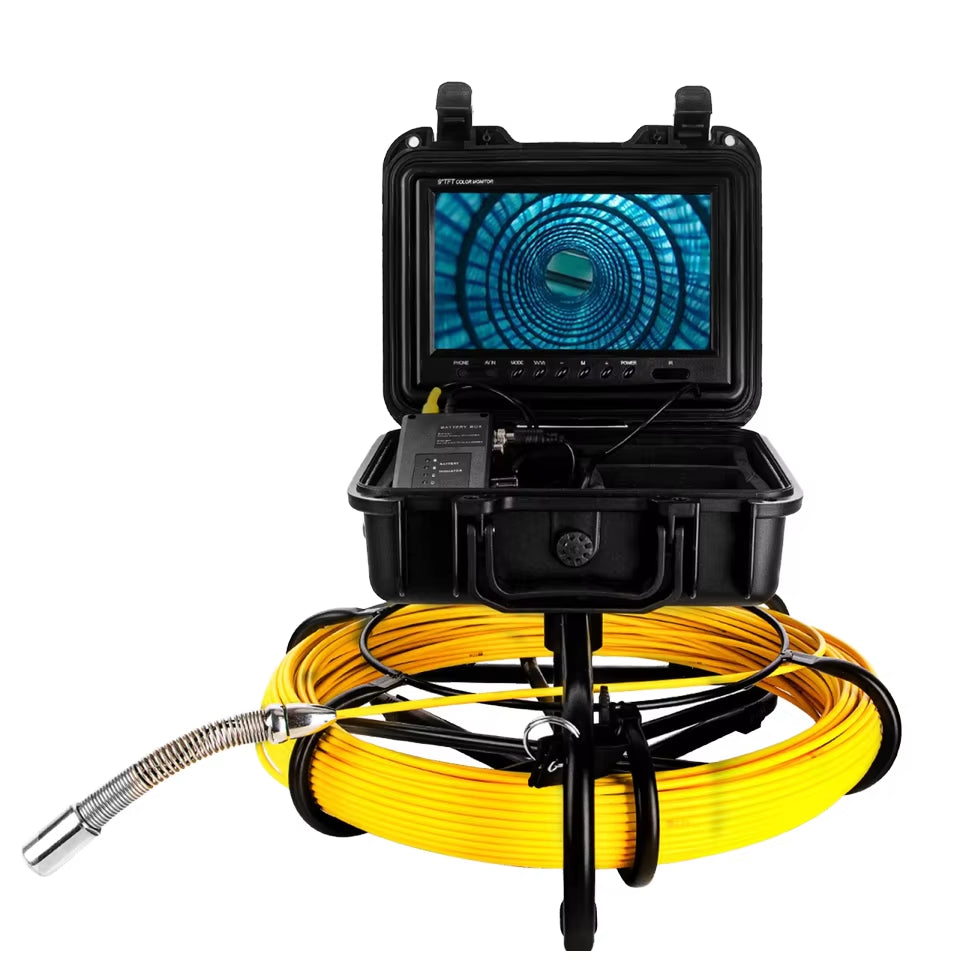 9Inch HD Monitor16Gb DVR VIDEO Recording Pipe Sewer Inspection Camera Borescope for Air Duct Bore Hole Well Batteries Detector