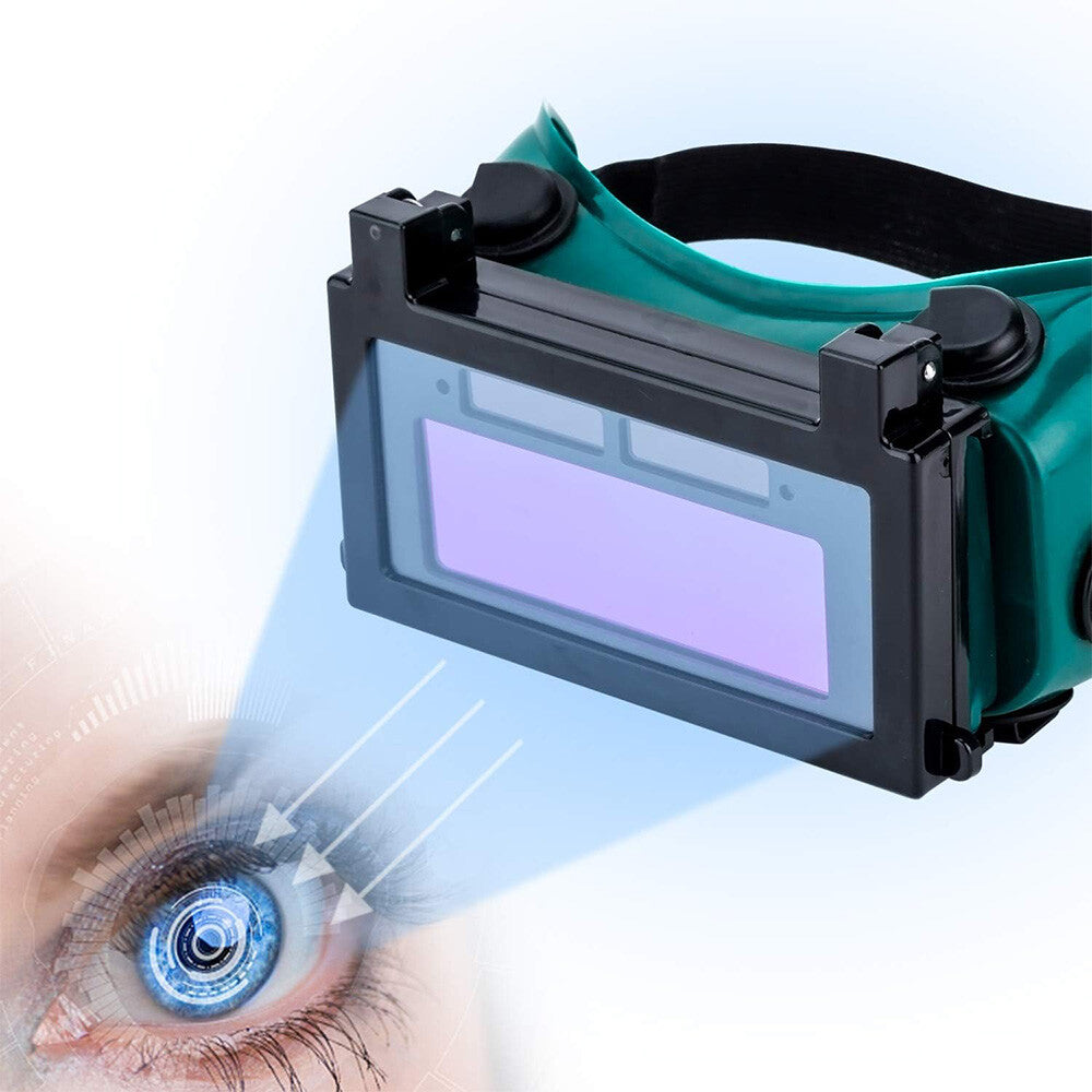 Welding Glasses Auto Darkening Welder Goggles UV IR Reflection Solar Powered
