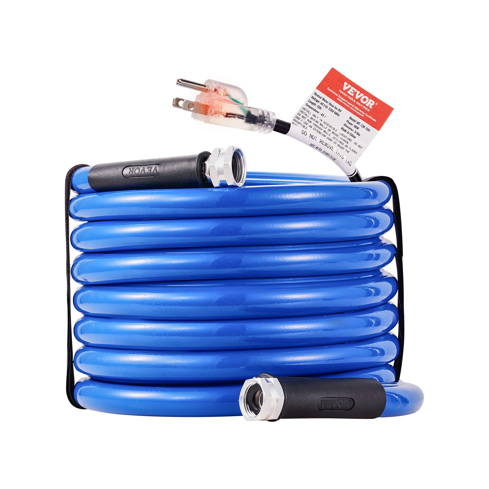 VEVOR Heated Water Hose 15Ft-100Ft for RV -45℉ Antifreeze Drinking Water Hose
