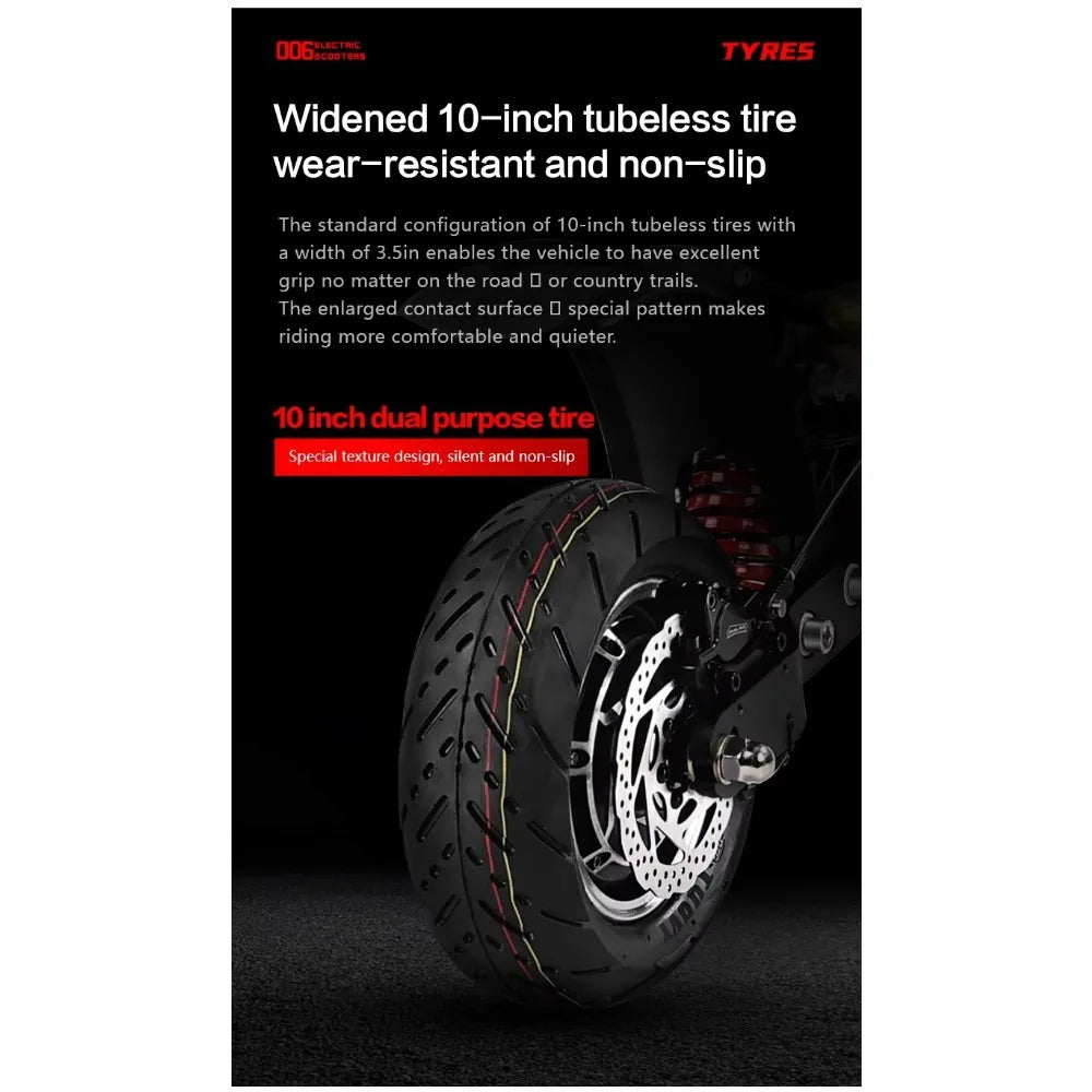 Boyueda Q7Pro E-Scooter 3200W Dual Motor 52V19Ah Battery Shock-Absorbing Seats Electric Scooter 10*3.5Inch Silent Tire Escooters