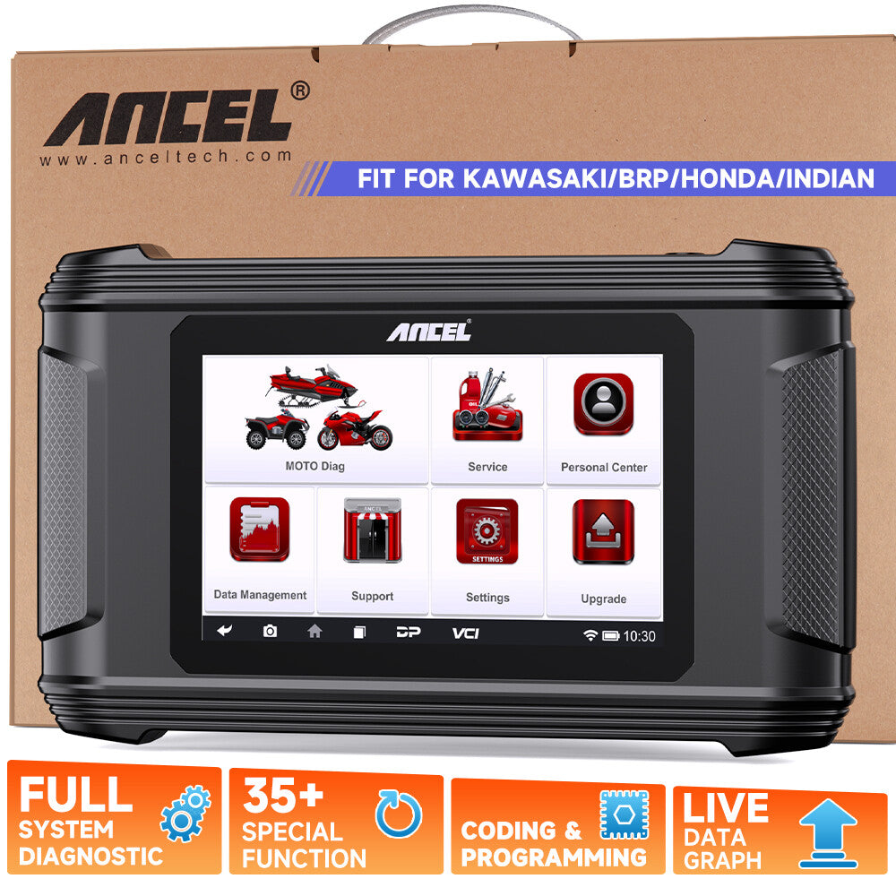 Motorcycle Diagnostic Tool Scanner Coding Fit for HARLEY POLARIS KAWASAKI YAMAHA