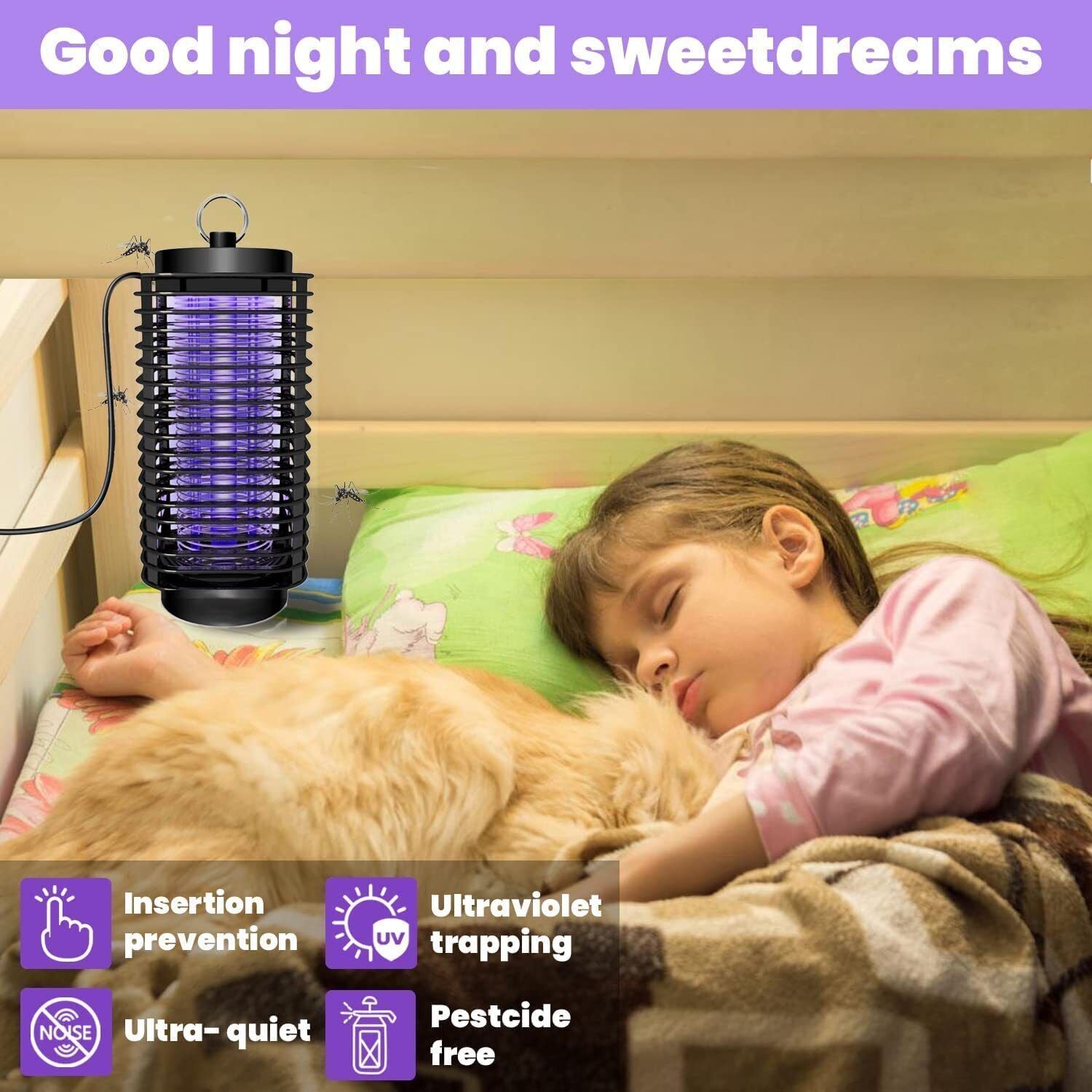 Electric Mosquito Fly Bug Insect Zapper Killer Trap Pest Control Outdoor/Indoor