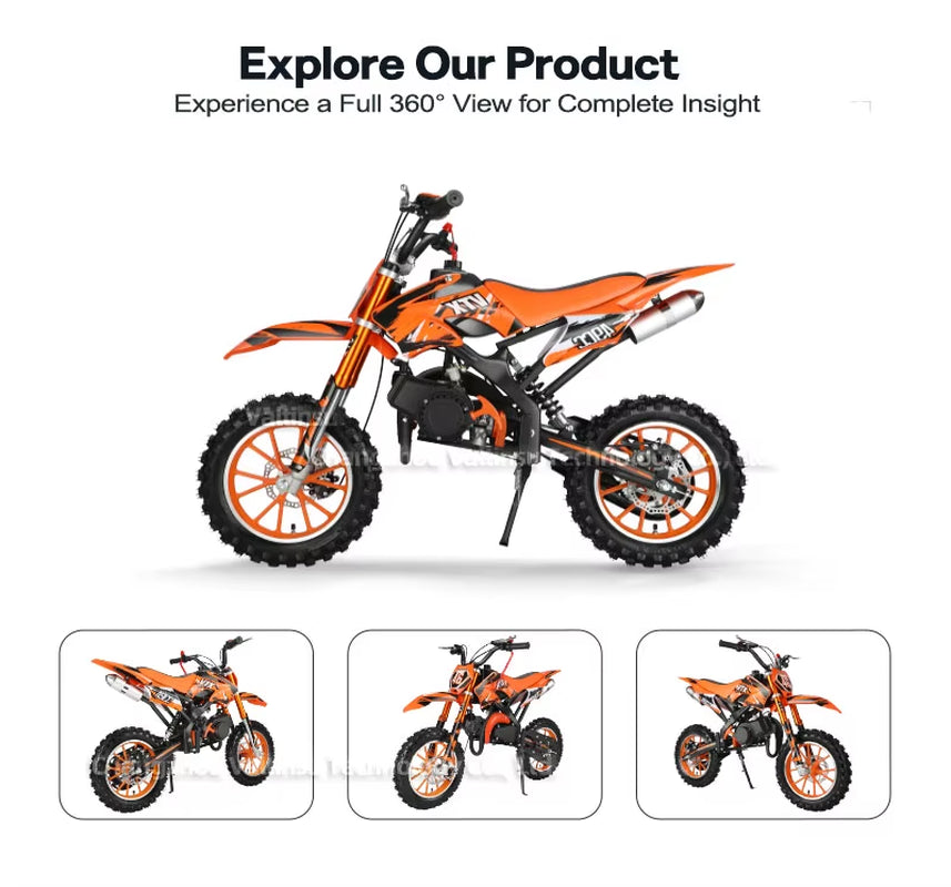 Whosale 49CC 2 Stroke Engine High Power Black Motocross Road Legal All Model Motorcycle