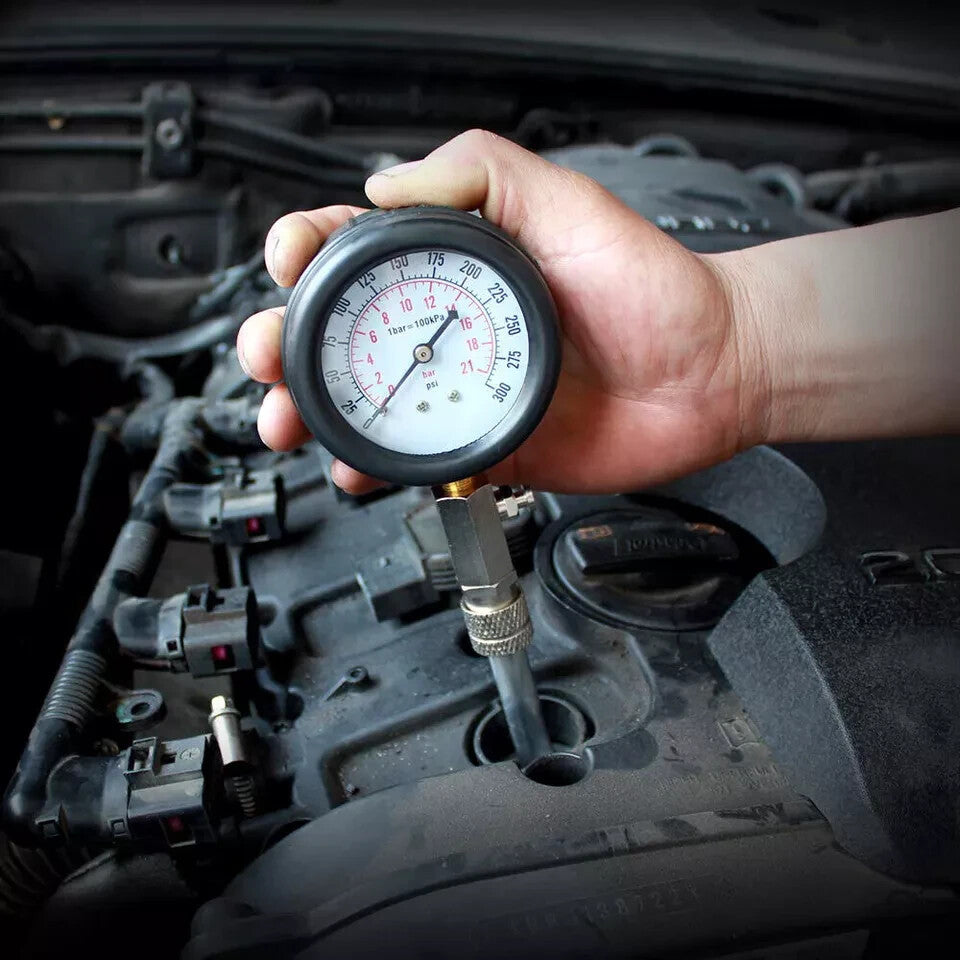 Engine Cylinder Compression Gauge Tester Kit Gas Engine Diagnostic Testing Tool.