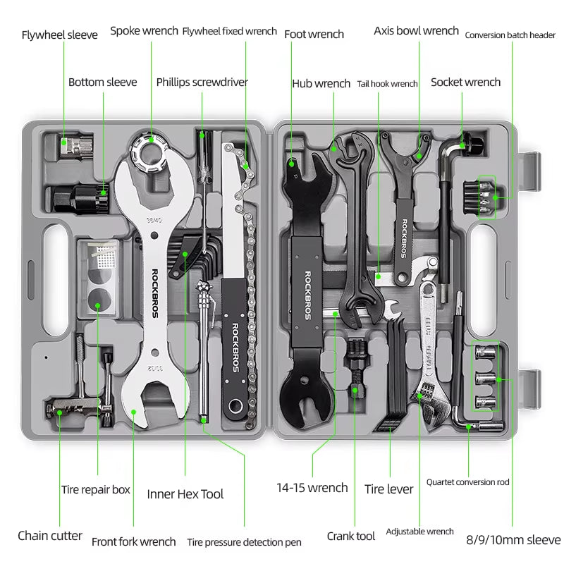 Bicycle Tools Sets Box Cycling Tools Professional Bike Multifunction Bicycle Repair Tools Key Set Cycling Tools
