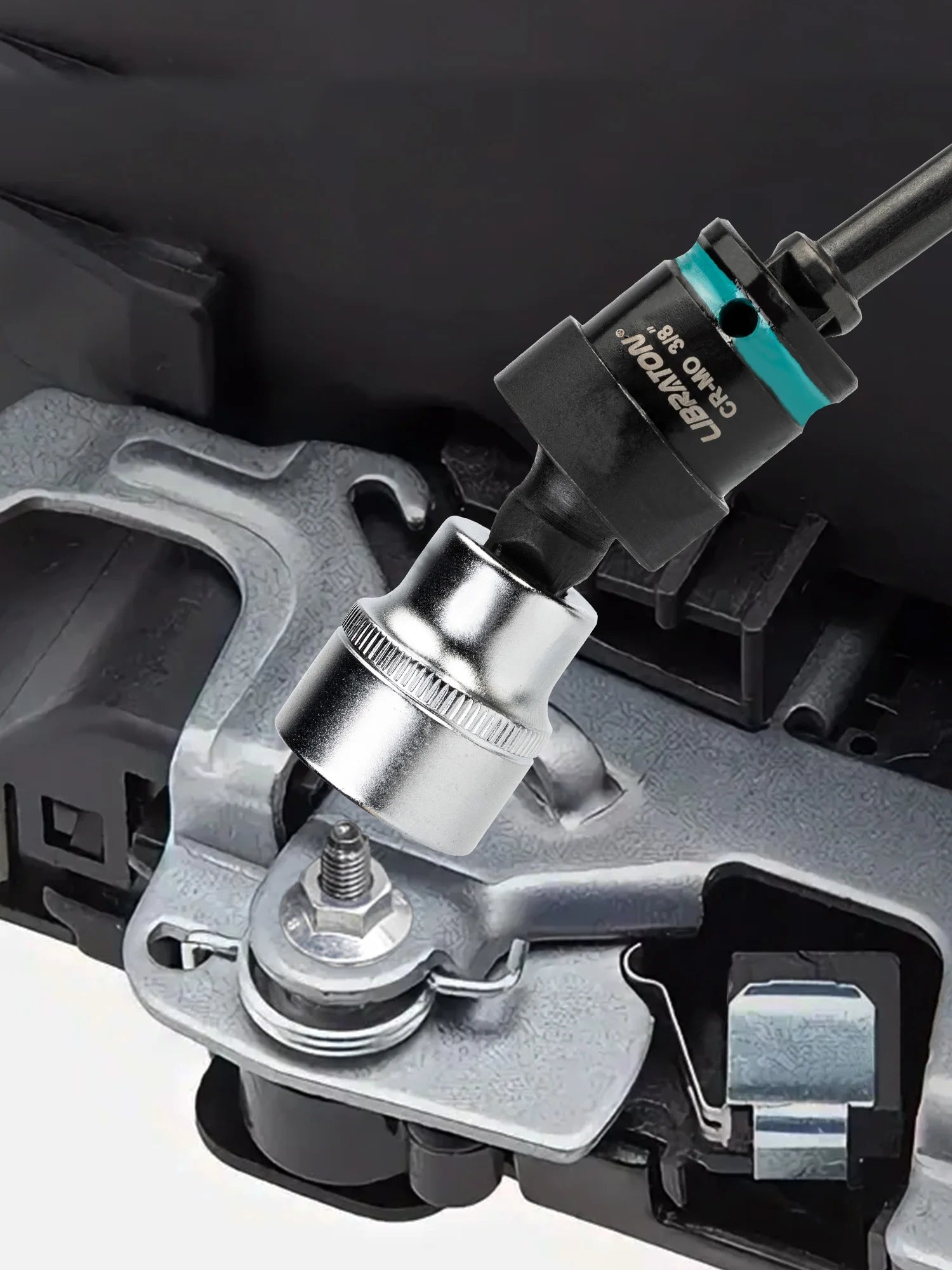 3PCS Swivel Socket Set Wobble Socket Impact Swivel Socket Set Universal Joint-Socket 1/4" 3/8" 1/2" Cr-Mo Steel Drive Set 360°