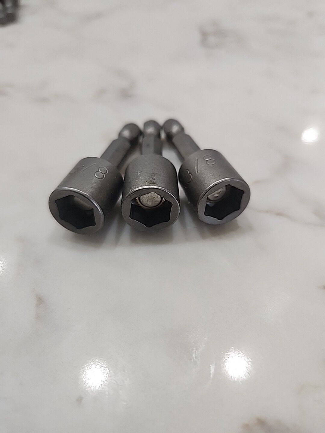 3 Pc 3/8" Magnetic Nut Driver Setter Power Drill Bit Quick Release 1/4" Shank