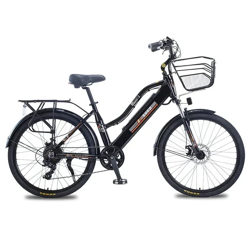 Electric Bike 350W Motor 36V10AH Lithium Battery City Commuting E-Bike 26 Inch Tire Shock Absorbing Front Fork Electric Bicycle