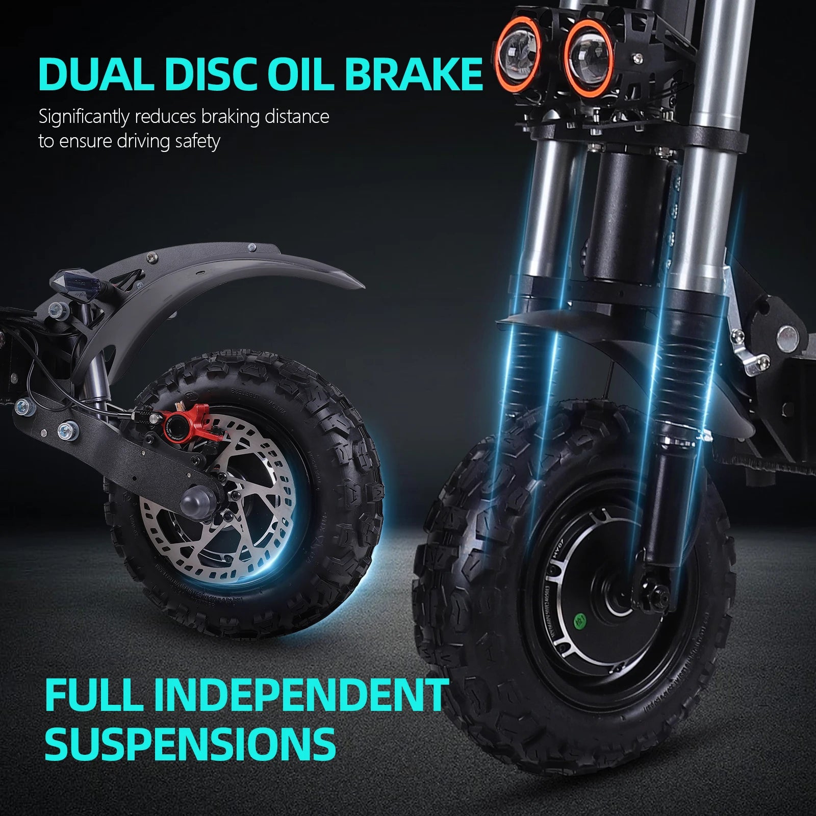 Dual Motor High-Speed Adult Commute Foldable Electric Scooter 60V 38Ah Battery 6000W Long Endurance Off-Road E-Scooter