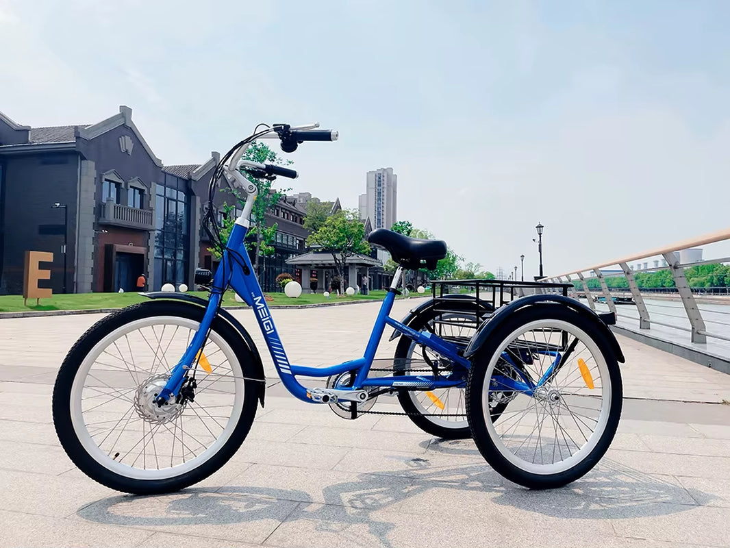 24\" Electrical Tricycle for Adults 350 Watt Open Three Wheels 36V Voltage Directly from USA Warehouse