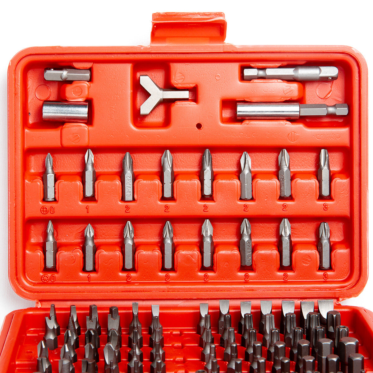 Xtremepowerus 100Pc Security Bit Set Torx Star Tamper Screws Hex Key Phillips