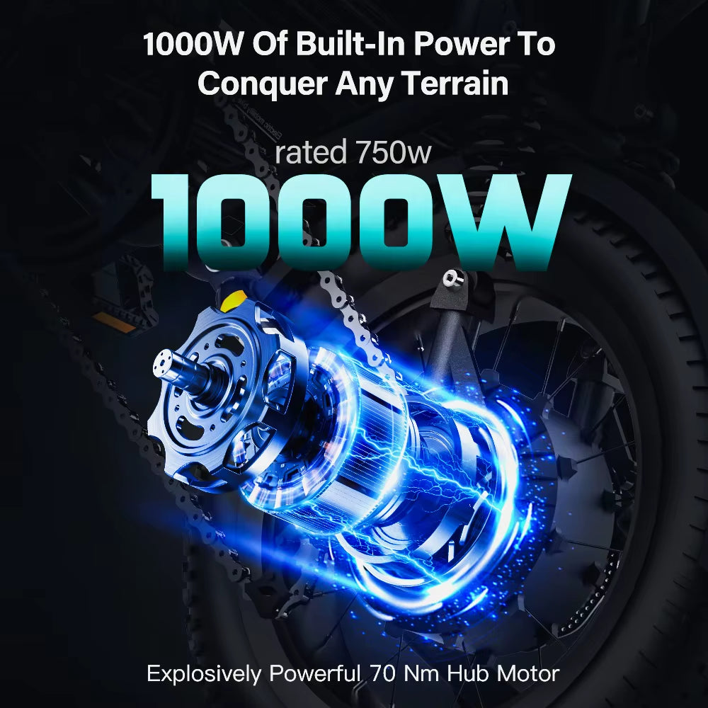 COSWHEEL Y16 City Bike 15Ah Battery Electric Fat Tire Bike Available Now in Eu Usa Warehouse