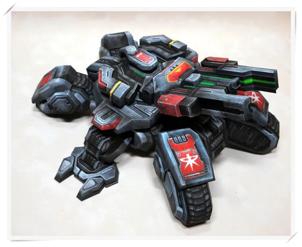 Starcraft 2 Terran Human the Crucio Siege Tank DIY Paper Model 11Cm=4" Tall Puzzles Handmade Toy DIY