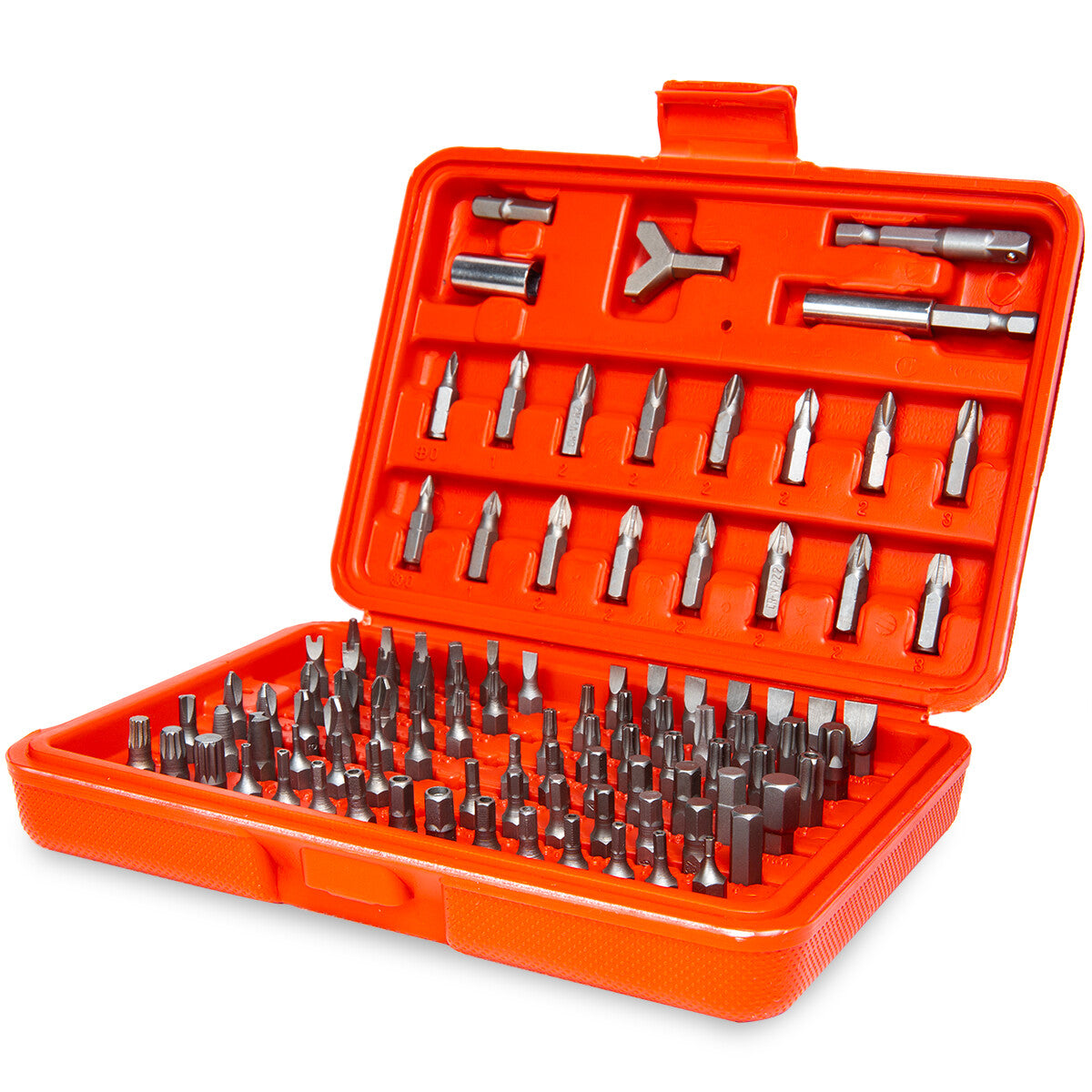 Xtremepowerus 100Pc Security Bit Set Torx Star Tamper Screws Hex Key Phillips