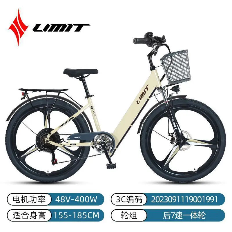New Adult City E-Bike Bike 26-Inch 48V 10AH Removable Battery Range 25/H Women'S City Bike