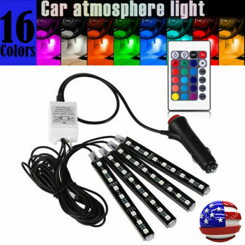 4X9 4X12 LED Car Interior Decor Neon Atmosphere Light Strip with Music Control