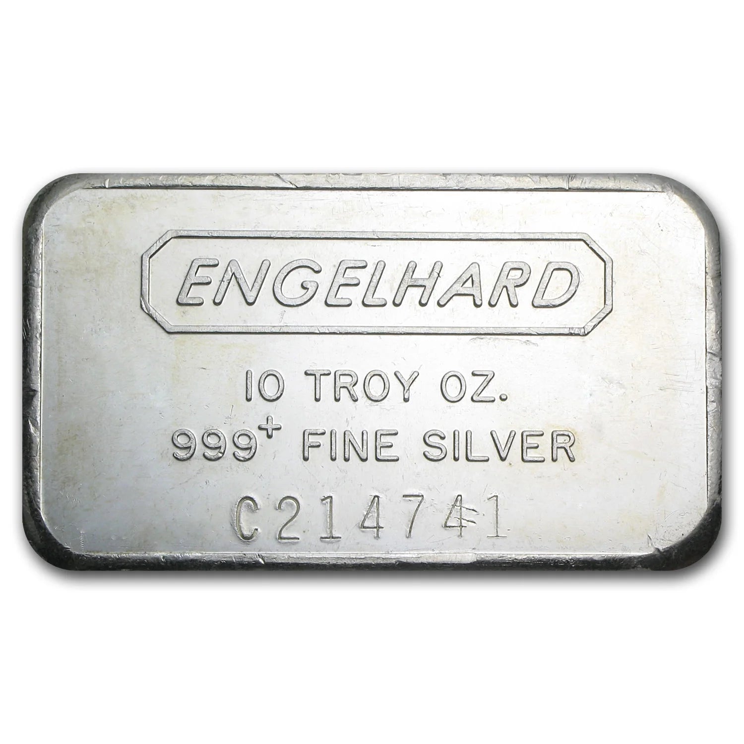 10 Oz Silver Bar -  (Wide-Struck/Logo Back, "C" Prefix)
