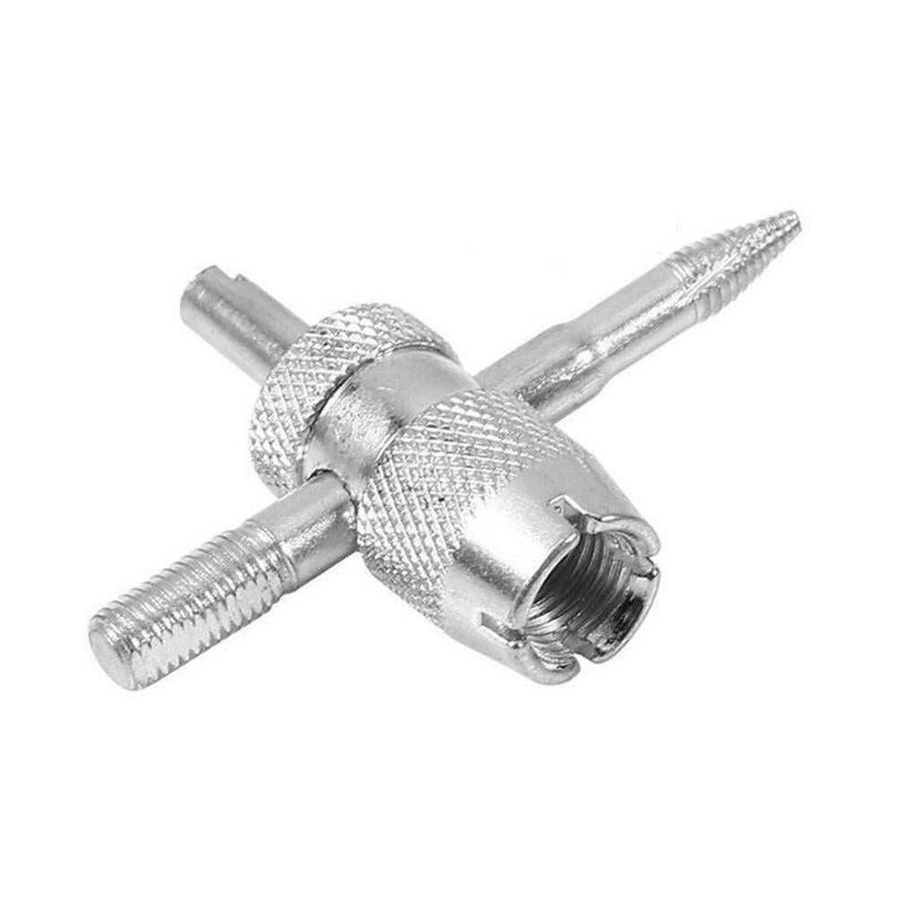 4Way Car Tyre Valve Repair Tool & 4 Pcs Tire Stem Core Remover Installers P7K9