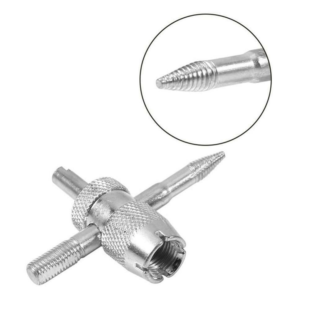 4Way Car Tyre Valve Repair Tool & 4 Pcs Tire Stem Core Remover Installers P7K9