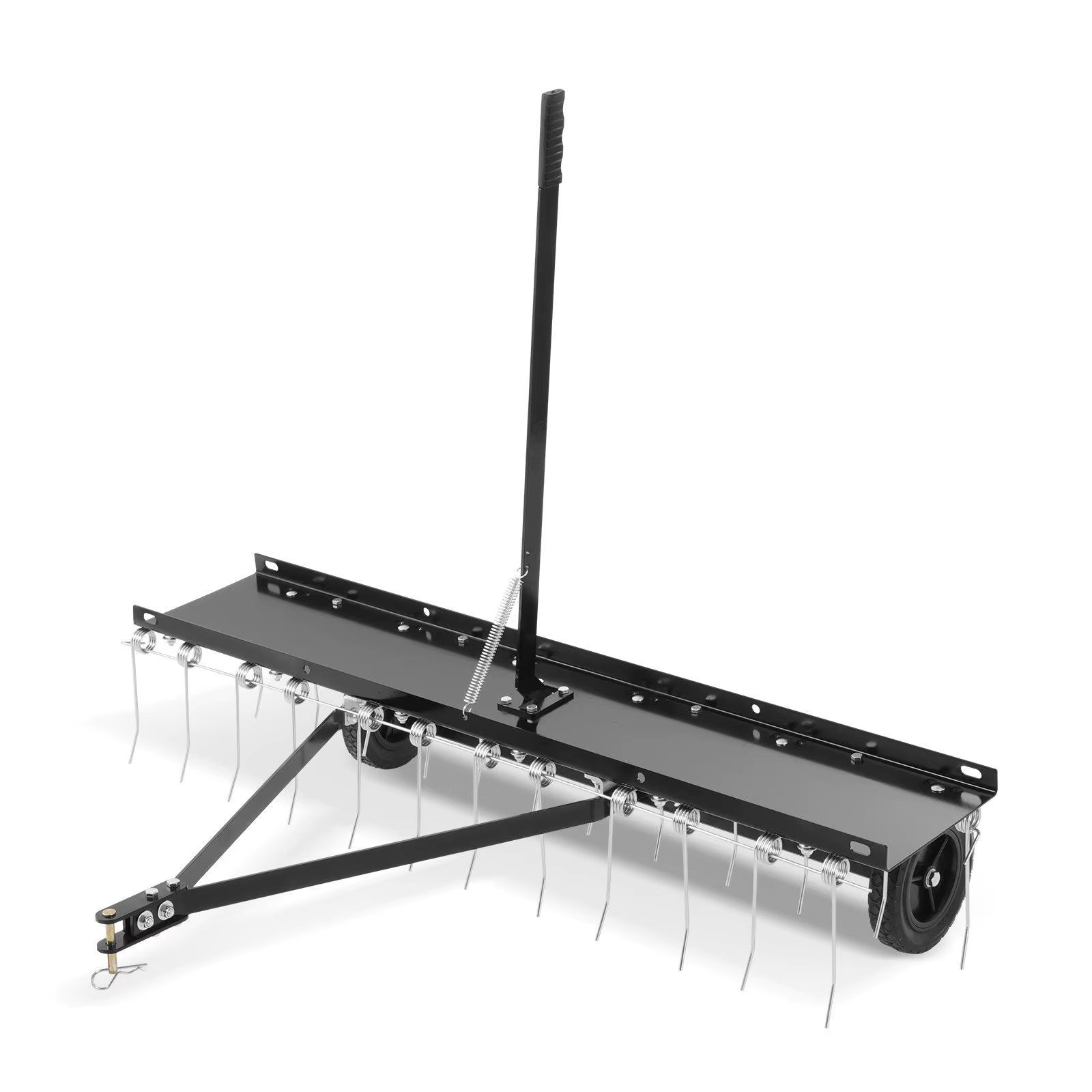 DB Wholesale 48-Inch Tow behind Dethatcher with 24 Spring Steel Tines ATV Mower Lawn Dethatcher Rake Tow