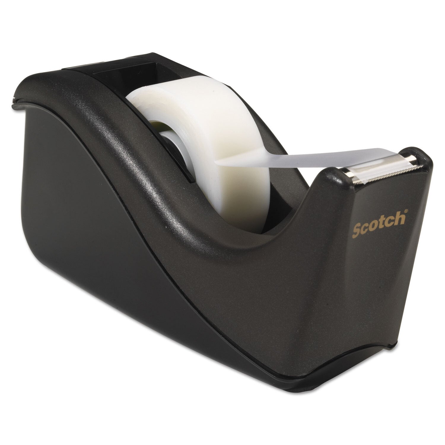 Scotch Value Desktop Tape Dispenser 1" Core Two-Tone Black C60BK