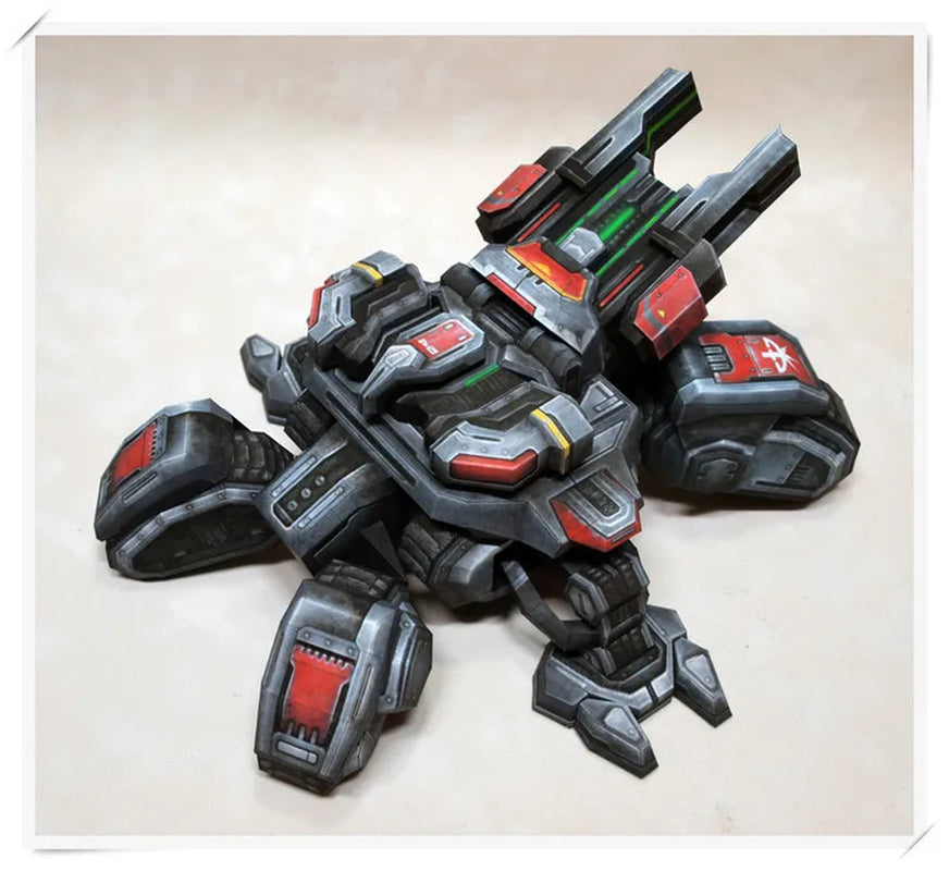 Starcraft 2 Terran Human the Crucio Siege Tank DIY Paper Model 11Cm=4" Tall Puzzles Handmade Toy DIY