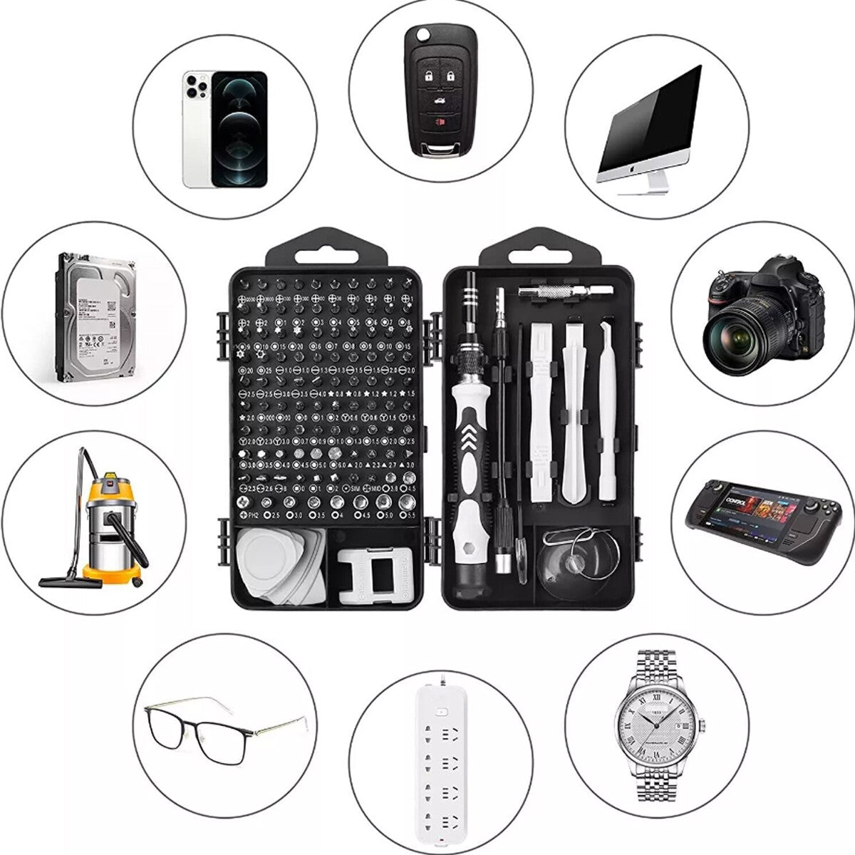 125 in 1 Magnetic Precision Screwdriver Set Computer PC Phone Repair Tool Kit