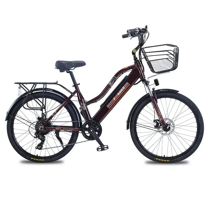 Electric Bike 350W Motor 36V10AH Lithium Battery City Commuting E-Bike 26 Inch Tire Shock Absorbing Front Fork Electric Bicycle