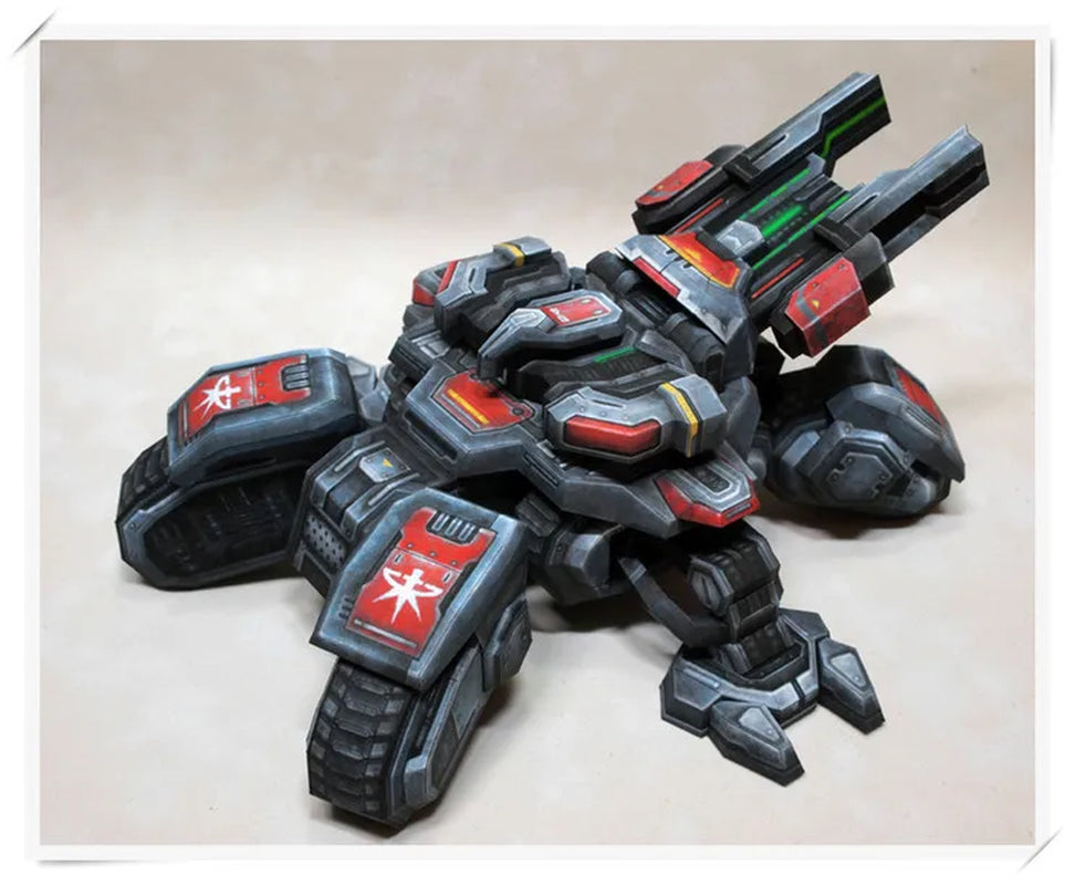 Starcraft 2 Terran Human the Crucio Siege Tank DIY Paper Model 11Cm=4" Tall Puzzles Handmade Toy DIY