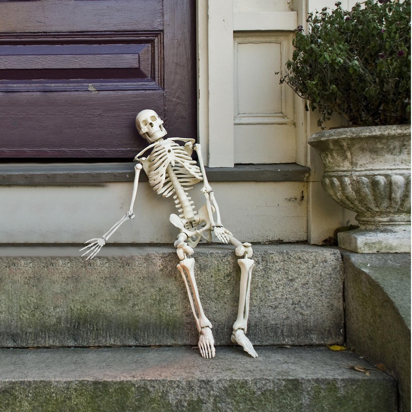 Halloween Skeleton Oversized Poseable Human Full Life Size Party Decor Prop