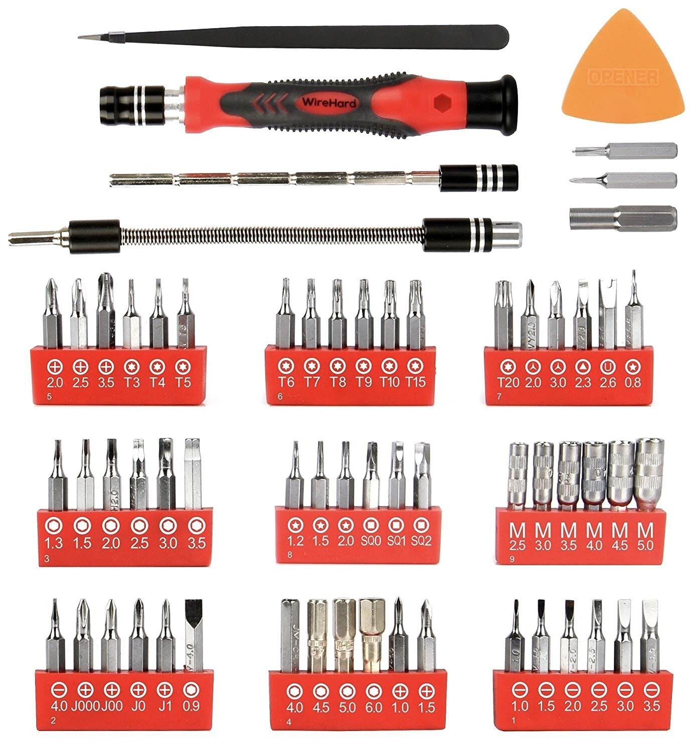 WIREHARD 62 in 1 Precision Screwdriver Set Computer Repair Tool Kit Magnetic Bit