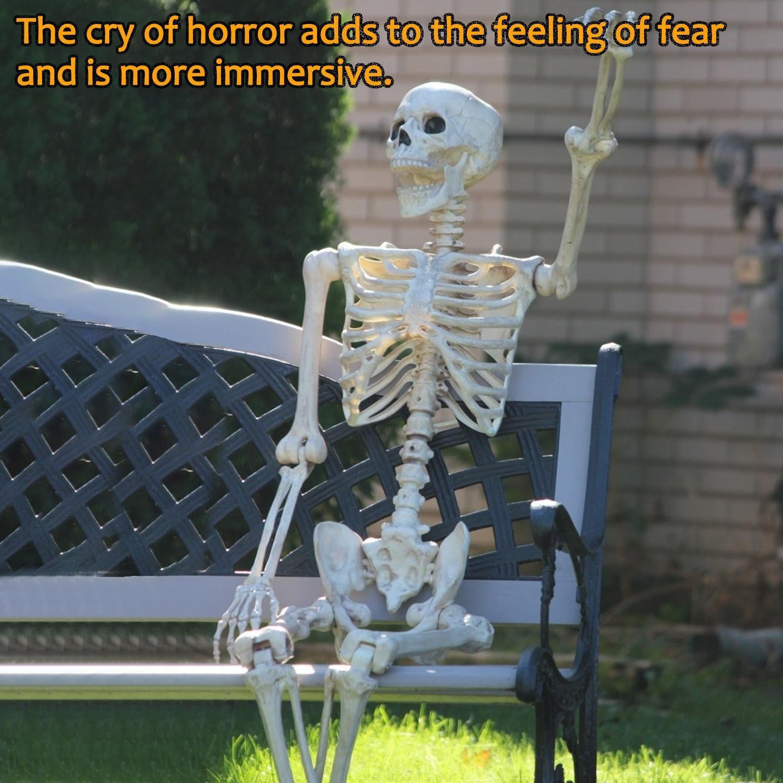 Halloween Skeleton Oversized Poseable Human Full Life Size Party Decor Prop