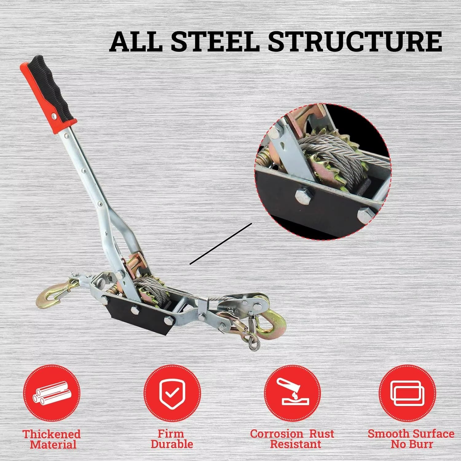 DB Winch Ratchet Tool Heavy Duty Automotive Hoist Winch Puller Gear Power Cable Puller for Boats Marine Essential Hand Tool