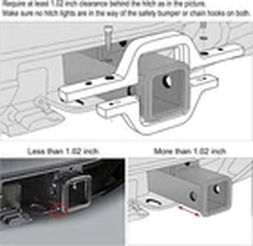 Tow Hitch Mounting Bracket +Tri-Row LED Work Light Pods Backup Reverse for Truck