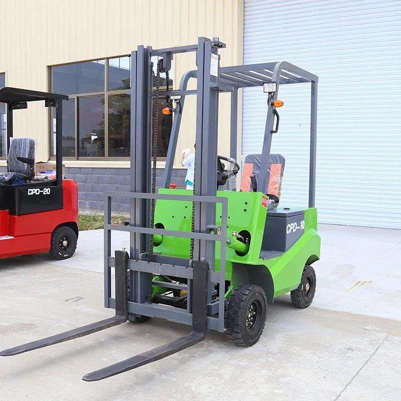 Mini 1Ton Forklifts 4 Wheel Electric Forklift Hydraulic Forklift Truck