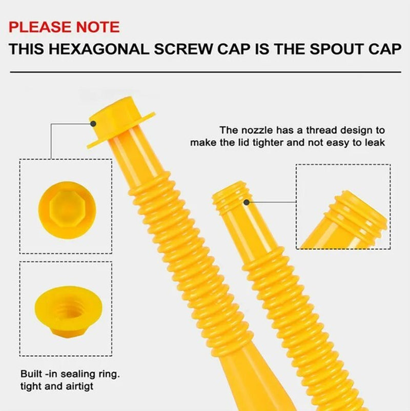 5✖ Replacement Gas Can Spout Nozzle Vent Kit for Plastic Gas Cans Old Style Cap
